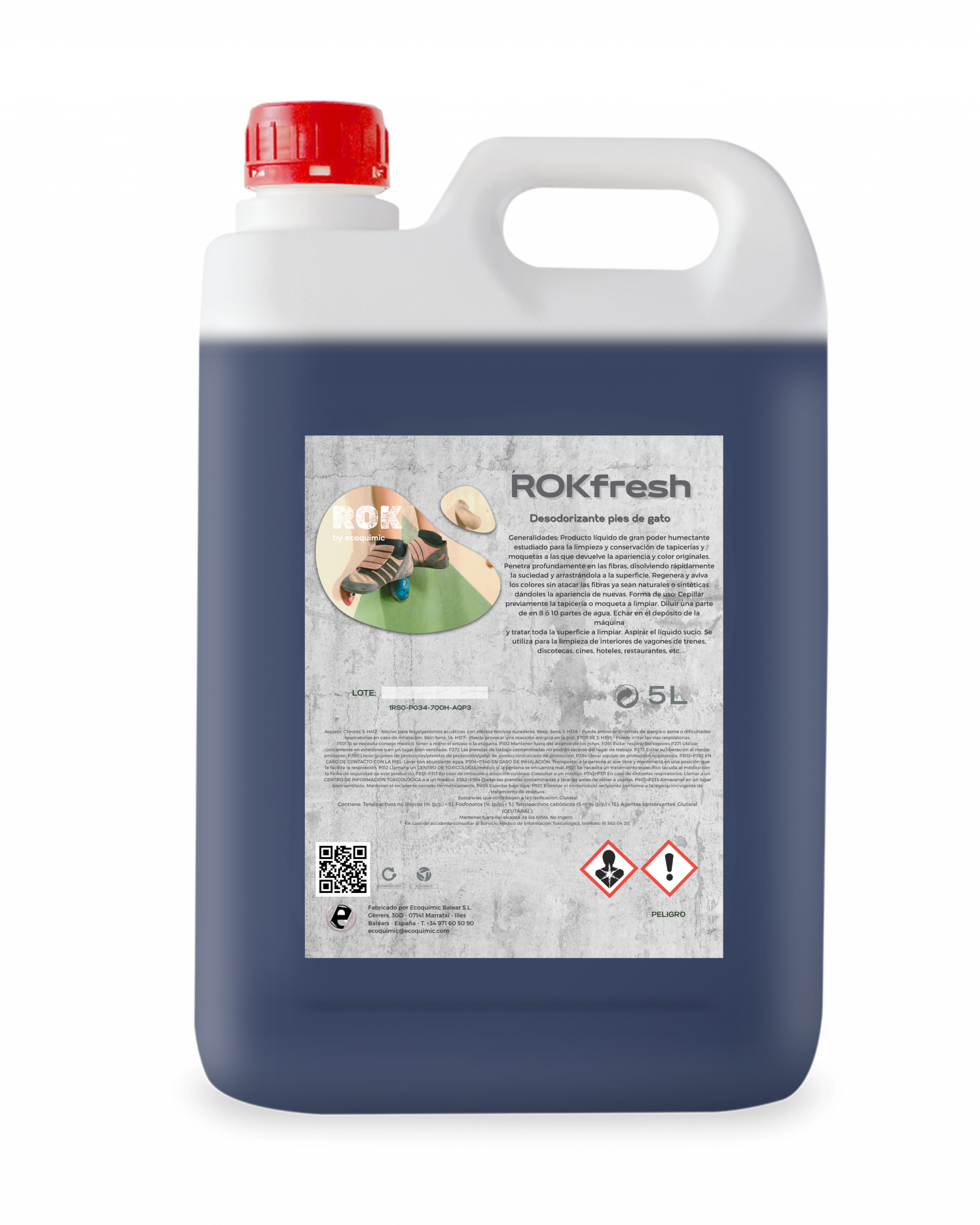 ROKfresh, desodorizante para pies de gato de rocódromos